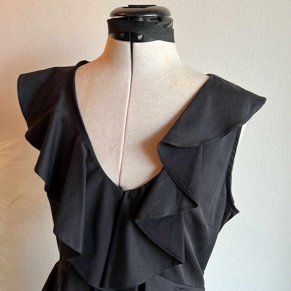 NWT Lucy Paris Black Ruffle Mini Dress - Picture 6 of 10